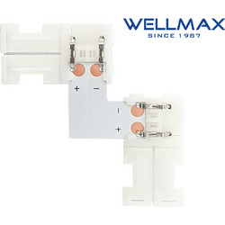 ΣΥΝΔΕΣΜΟΣ ΓΩΝΙΑ 90 ΤΑΙΝΙΑΣ LED 10mm WELLMAX (ΣΕΤ ΜΕ 5)