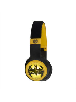 Lazerbuilt DC Batman Ενσύρματα & Ασύρματα Bluetooth Παιδικά Ακουστικά On Ear Μαύρα Κίτρινα