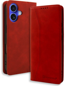 Bodycell PU Leather Book Θήκη Red (iPhone 17)