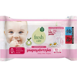 Μωρομάντηλα με Εκχύλισμα Χαμομηλιού &amp Άρωμα Baby Powder - 72 τμχ