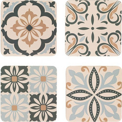 Σουβέρ Ξύλινα Tiles 10x10cm - 4 τμχ