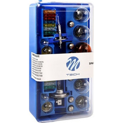 H1+H7 24V ΑΝΤΑΛΛΑΚΤΙΚΟ ΚΙΤ ΣΕ ΠΛΑΣΤΙΚΟ ΚΟΥΤΙ M-TECH - 18 τεμ