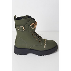 Fullah Sugah Γυναικεία Αρβυλάκια Δερμάτινα Χακί 3220028040