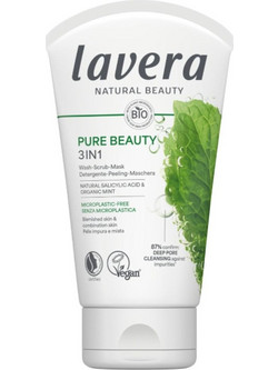Lavera Facial Care 3 In 1 Wash Scrub Κρεμώδης Μάσκα Προσώπου για Καθαρισμό 125ml