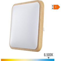 LED πλαφονιέρα 18W τετράγωνη ψυχρό λευκό 6400K IP20 με εφέ ξύλου 1820lm/W 32542 EDM