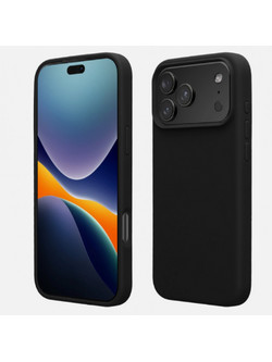 Θήκη Rubber Ενισχυμένης Σιλικόνης για iPhone 17 pro max Μαύρο