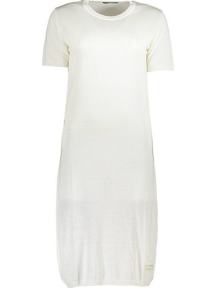 Cavalli Midi Καθημερινό Φόρεμα Λευκό QXM00JVI011-00053