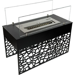 Τζάκι Βιοαιθανόλης Bio Luna CBIO 60 Rock - Ecohot Χρώμα Άσπρο-Inox