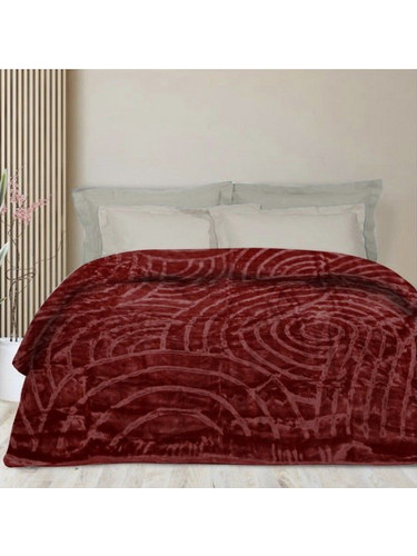 Κουβέρτα Βελουτέ 220x220cm Red AM-003