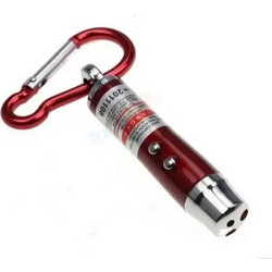 3-in-1 UV Light + Red Laser + LED White Flashlight Keychain κόκκινο