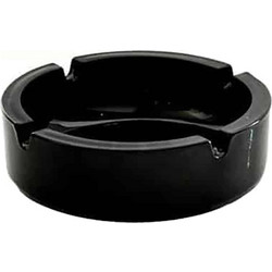 Uniglass Σταχτοδοχείο Γυάλινο Στρόγγυλο Selena Black 10,5εκ 60055/CF08 24τμχ
