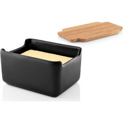 Βουτυριέρα Stoneware Nordic Kitchen 502769 9x12cm Natural-Black Eva Solo Πηλός,Ξύλο
