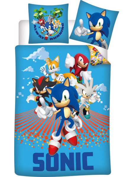 Sonic the Hedgehog Always Running Children's bedding 100x135 cm, 40x60 cm