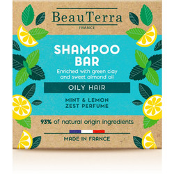 Beauterra Mint & Lemon Solide Φυτικό Σαμπουάν 75gr