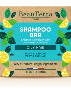 Beauterra Mint & Lemon Solide Φυτικό Σαμπουάν 75gr