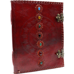 Huge 7 Chakra Leather Book - 10x13 (200 pages)