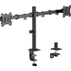 Powertech Βάση Γραφείου για 2 Οθόνες έως 32" με Βραχίονα (PT-1552)