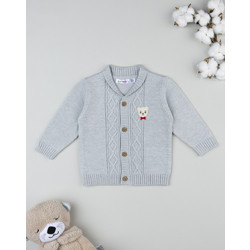 βρεφική ζακέτα πλεκτή teddy classic για αγόρι