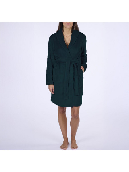 Dodo Γυναικεία Ρόμπα Χειμωνιάτικη Fleece Σκουρο Πράσινο DF.MUST.RCF2-001 2025