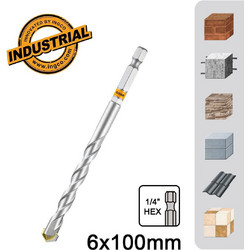 Ingco DBM2210610 Διαμαντοτρύπανο 6x100mm 1/4" Hex