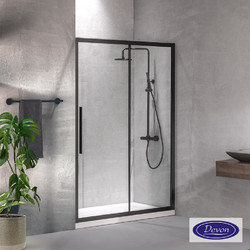 SLIDER 140 (137-141εκ) DEVON FLOW CLEAN-GLASS BLACK MATT