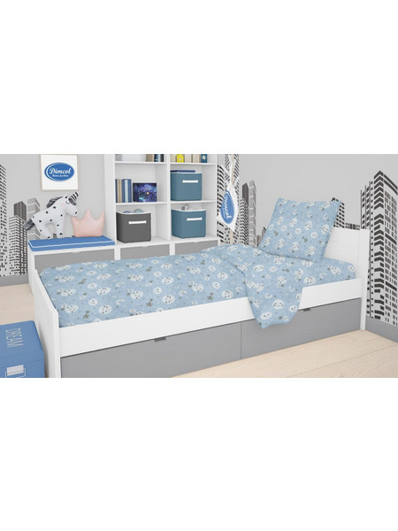 Πάπλωμα Παιδικό Βαμβακερό Μονό 160x240εκ. Smile 81 Blue DimCol