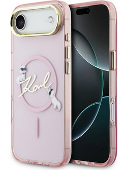 Karl Lagerfeld IML Choupettes Karl Script Logo MagSafe Θήκη (iPhone) Pink