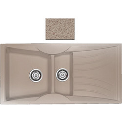 Sanitec Classic 329 Επικαθήμενος Νεροχύτης Γρανίτη Ματ Granite Sand 104x51cm