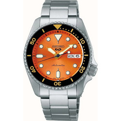 Seiko 5 Sports Ανδρικό Ρολόι Αυτόματο με Ασημί Μεταλλικό Μπρασελέ SRPK35K1F