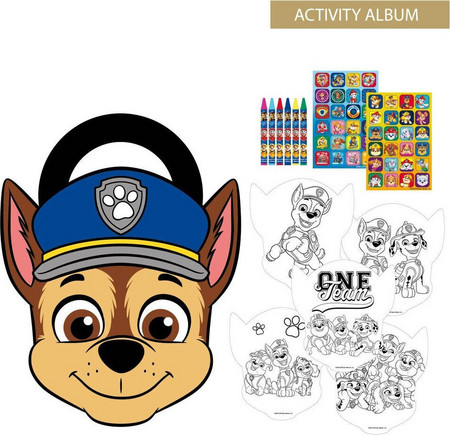 Paw Patrol Chase colouring activity book