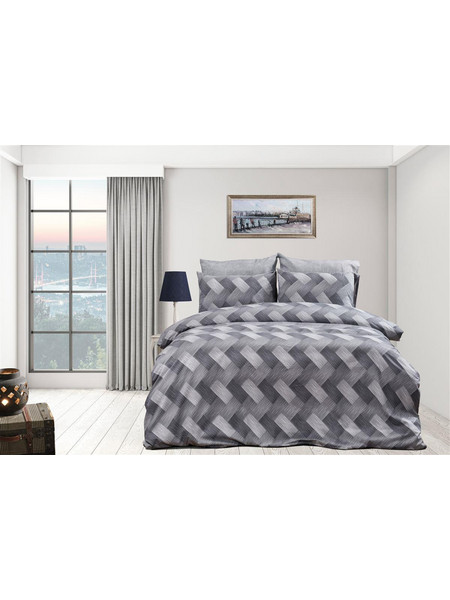 ΣΕΝΤΟΝΙΑ ΕΜΠΡΙΜΕ ΣΕΤ 3 τεμ Αλκμήνη 452 160X240 Grey 70/30 Cott/Pol Dimcol