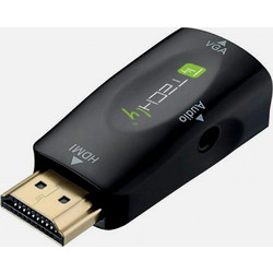Μετατροπέας HDMI σε VGA Techly IDATA HDMI-VGA2MABT2 - Ήχος 3.5mm, 1080p & Bus-Powered