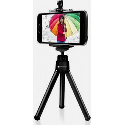 Τρίποδο Τσέπης Techly I-TRIPOD-UN - Smartphone & Κάμερα, Ύψος 95-155 mm & Περιστροφή 360