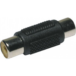Μούφα RCA Θηλυκό-Θηλυκό GBC 29.1332.00 - Επινικελωμένη, Μαύρη & 5τμχ