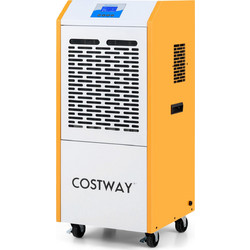 Costway Επαγγελματικός αφυγραντήρας 90L/ημέρα με αντλία, σωλήνα αποστράγγισης, 4 ρόδες και χρονοδιακόπτη 24 ωρών ES10638DE-YE
