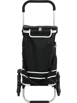 vidaXL Καρότσι Αγορών 1 Μαύρο 47 x 39 x 100,5 εκ. Ύφασμα Oxford