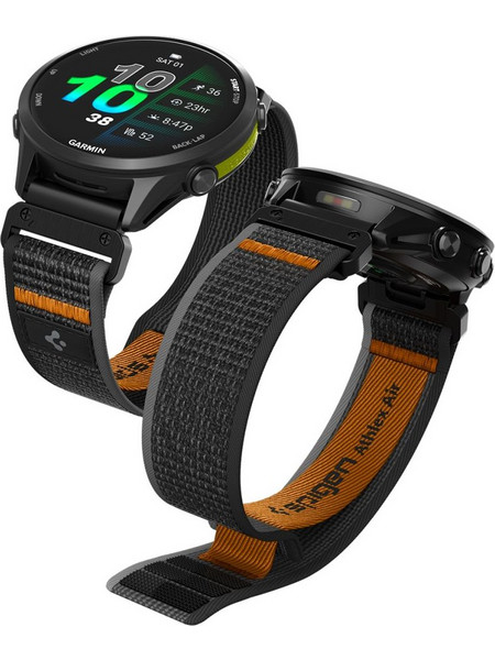 Spigen Athlex Air Strap for Garmin QuickFit 22mm - Black and Orange