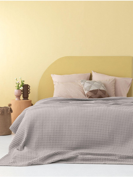 Palamaiki Κουβέρτα Πικέ 170x240 MARCIE FOG Γκρι