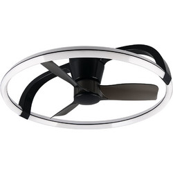 Ανεμιστήρας Οροφής Trio Lighting Stockholm 73.5cm με LED Φωτισμό 2700-6500K & Τηλεχειριστήριο 37W Black R64262132