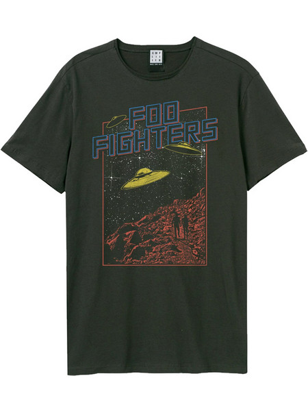 Amplified Foo Fighters Flying Saucers T-Shirt Charcoal ZAVE210FFS-CHA