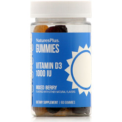 Nature's Plus Gummies Vitamin D3 1000iu Mixed Berry 60 Ζελεδάκια