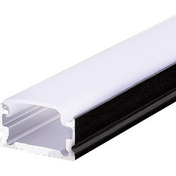 BLACK MICRO ALUMINUM PROFILE WITH OPAL PC DIFFUSER 2m/pc -P151BU