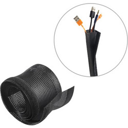 BRATECK πλέγμα καλωδίων τύπου Flex Wrap VS-85, 100x8.5cm, μαύρο