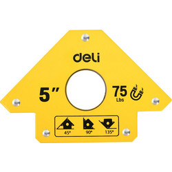 DELI μαγνητική γωνία συγκόλλησης DL-HDW75 με 45/90/135 γωνίες, 5" 34kg