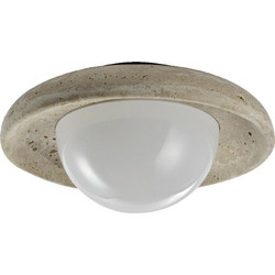 InLight Πλαφονιέρα οροφής γκρι από travertine marble 2XG9 D:25cm 43067
