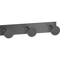 Sanco Bath Robe Hook & Door Stop Τριπλό Άγκιστρο Σκούρο γραφίτη 00683-122