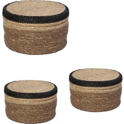 Καλάθια Αποθήκευσης (Σετ 3Τμχ) KAG411 25x14/20x12/15x10cm Natural Espiel Seagrass