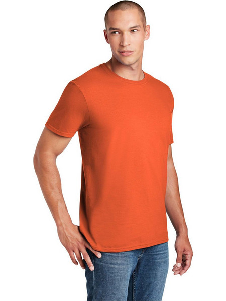 Ανδρικό T-Shirt ring spun χωρίς πλαϊνές ραφές Gildan 64000 Orange