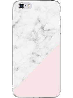 Silicon Marble Case iPhone 6/6s SM9 White/Pink