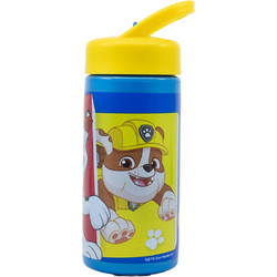Stor Paw Patrol Παιδικό Μπουκάλι Πλαστικό με Καλαμάκι Μπλε Κίτρινο 410ml